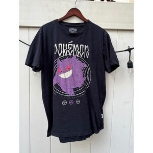 Pokemon Gengar Graphic T-Shirt Mens XXL Black Difuzed Short Sleeve 2021 Tee